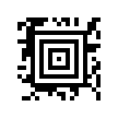 Aztec code holding the text barcode.codes, with its bullseye in the center.