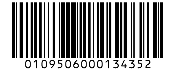 Code 128 barcode for the digits 0109506000134352, without the FNC1 that marks GS1 data.