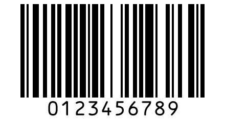 Code 128 barcode for the ten digits 0123456789, all in code set C, 90 modules: shorter than the 12-character code beside it.