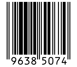 EAN-8 barcode 96385074, a short barcode for very small packages.
