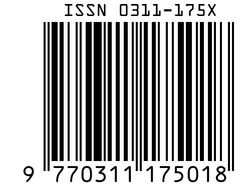 ISSN barcode 9770311175018 for ISSN 0311-175X with the variant digits 01, as an issue sold at another price might use.
