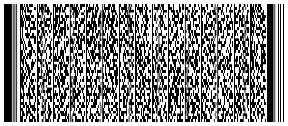 PDF417 barcode for Barcode.codes at error correction level 8, with many more rows.